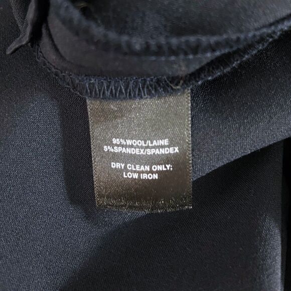 Lafayette 148 Trouser Pants Size 16 Navy Blue Wool Blend Stretch Classic Career - Picture 4 of 4